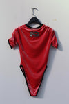 Windowsen "Alien" velvet conjoined short -sleeved PS23OP001 rose red